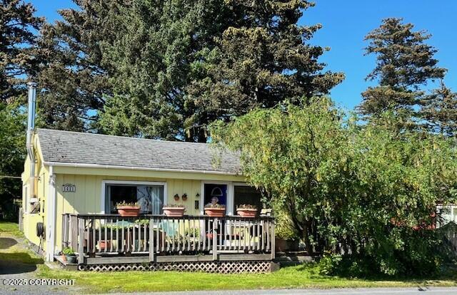 1411 Mission Rd, Kodiak, AK 99615 - view of front of property with a wooden deck