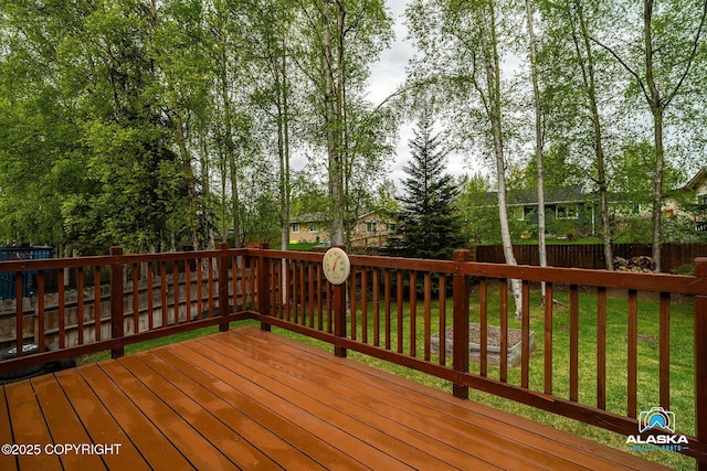 18113 Misty Falls Cir, Eagle River, AK 99577 - view of wooden terrace