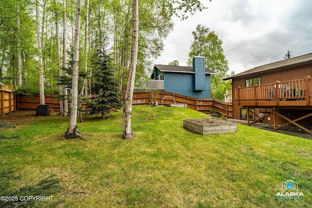 18113 Misty Falls Cir, Eagle River, AK 99577 - view of yard with a deck