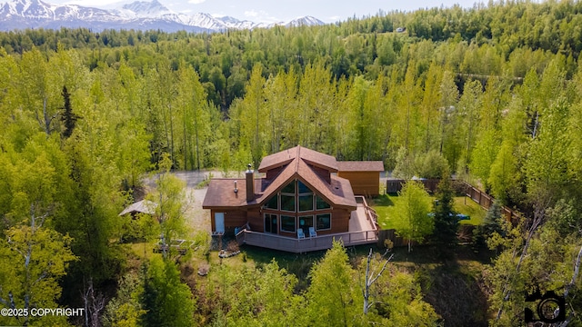 18365 E Twin Hills Ln, Sutton, AK 99645 - view of subject property with a forest and mountains