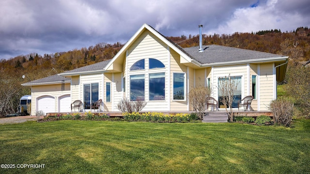 41293 Crested Crane St, Homer, AK 99603 - view of front of house with a front lawn and an attached garage