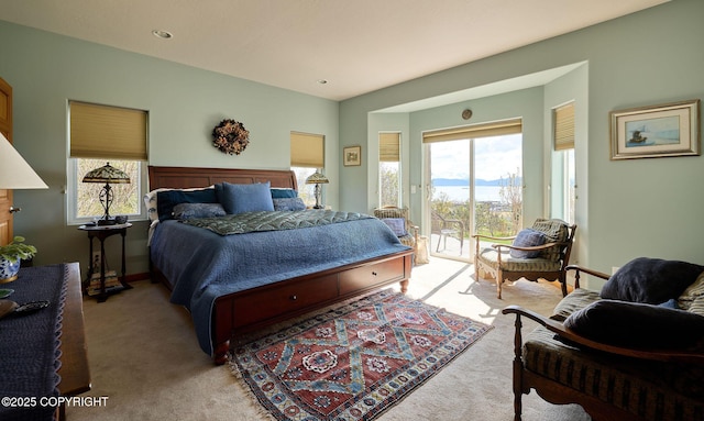 41293 Crested Crane St, Homer, AK 99603 - bedroom with light colored carpet and access to outside