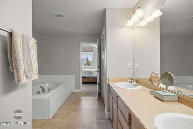2823 Discovery Bay Dr, Anchorage, AK 99515 - ensuite bathroom with a garden tub and double vanity