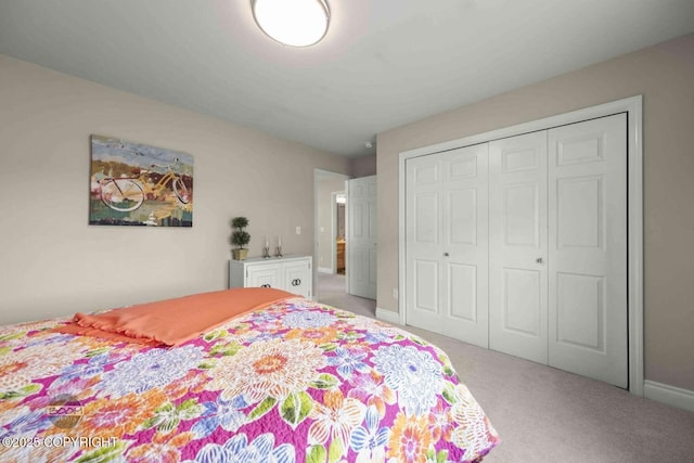 2823 Discovery Bay Dr, Anchorage, AK 99515 - bedroom featuring carpet flooring, a closet, and baseboards