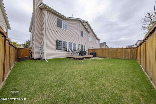 2823 Discovery Bay Dr, Anchorage, AK 99515 - rear view of house featuring a deck and a chimney