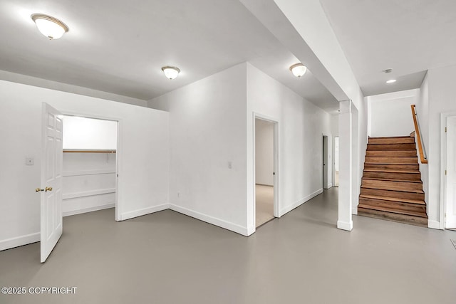 1151 W Gail Dr, Wasilla, AK 99654 - below grade area featuring baseboards and stairs