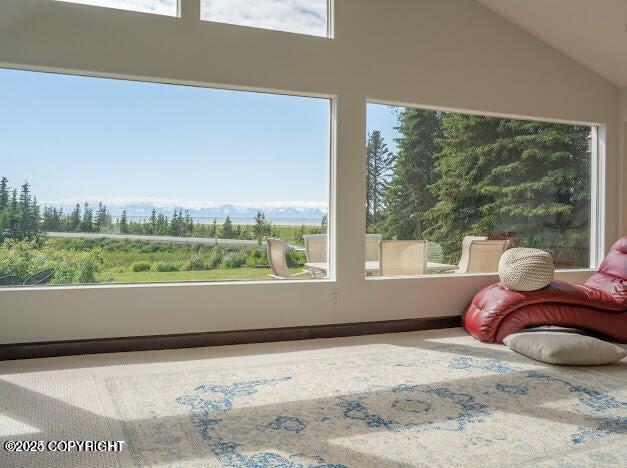 37397 Cetacea Ln, Kenai, AK 99611 - sunroom featuring plenty of natural light and lofted ceiling