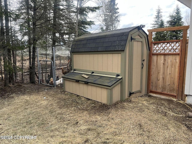 37397 Cetacea Ln, Kenai, AK 99611 - view of shed featuring a gate