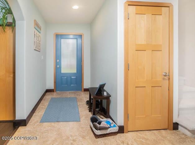 37397 Cetacea Ln, Kenai, AK 99611 - foyer featuring arched walkways, recessed lighting, and baseboards