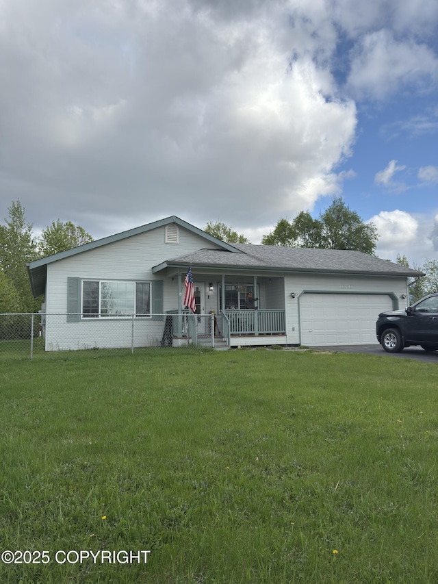 13693 E Guernsey Ln, Palmer, AK 99645 - view of front of property with a porch and a garage