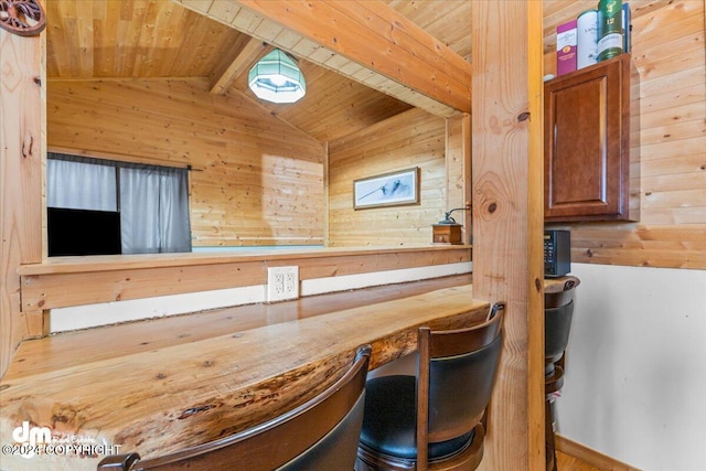 33773 Ruth Glacier Ave, Talkeetna, AK 99676 - bar area featuring wooden walls and wooden ceiling