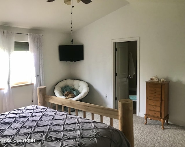 2295 N Filly Cir, Wasilla, AK 99654 - carpeted bedroom with vaulted ceiling and ensuite bath