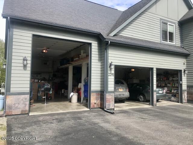 2295 N Filly Cir, Wasilla, AK 99654 - garage with driveway
