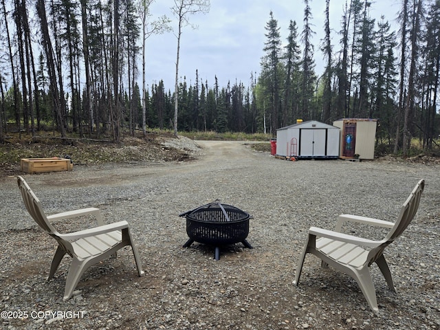 2246 S Fian Dr, Wasilla, AK 99654 - view of community with a fire pit