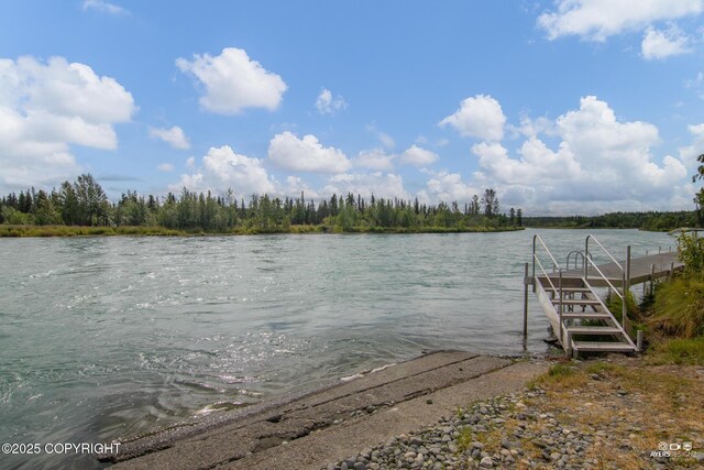 52619 Chumelina Ct, Kasilof, AK 99610 - dock featuring a boat ramp and a water view