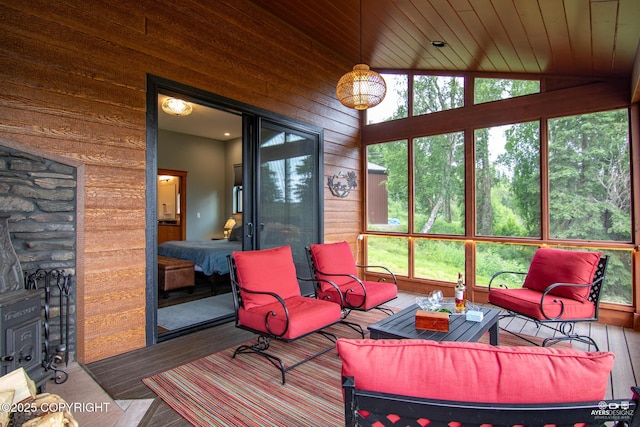 52619 Chumelina Ct, Kasilof, AK 99610 - sunroom with lofted ceiling