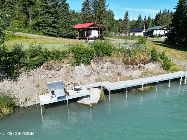 52619 Chumelina Ct, Kasilof, AK 99610 - dock with a water view and a forest view