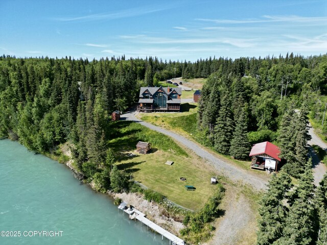 52619 Chumelina Ct, Kasilof, AK 99610 - view of subject property with a forest and a nearby body of water