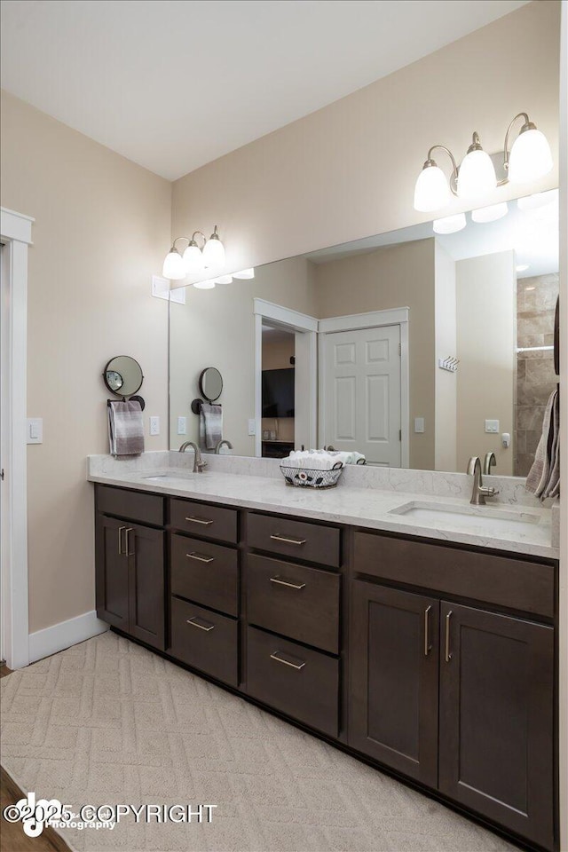 1630 S Corwin Ln, Wasilla, AK 99654 - full bath with double vanity and baseboards