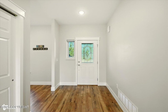 1630 S Corwin Ln, Wasilla, AK 99654 - foyer featuring hardwood / wood-style floors and recessed lighting