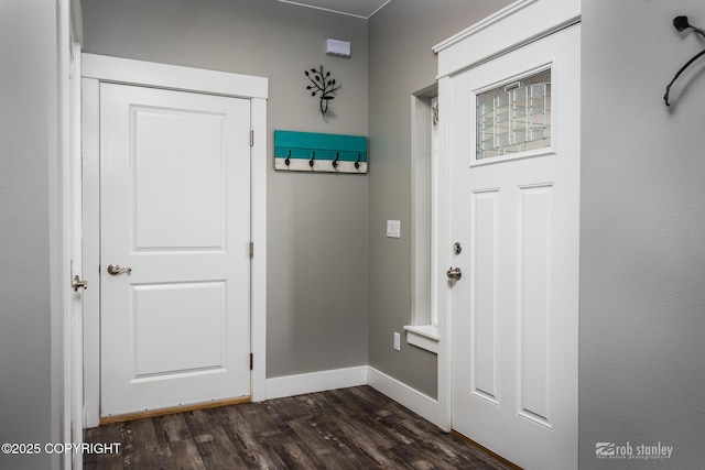 6552 N Michelle Rae St, Wasilla, AK 99654 - foyer with dark wood-style floors and baseboards
