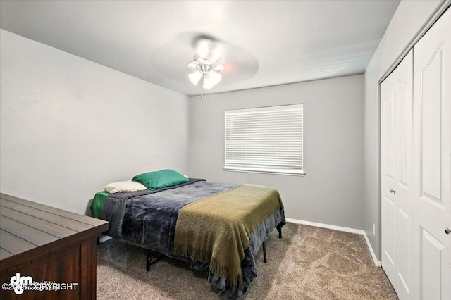 1320 S Felton St, Palmer, AK 99645 - carpeted bedroom featuring a closet, baseboards, and ceiling fan