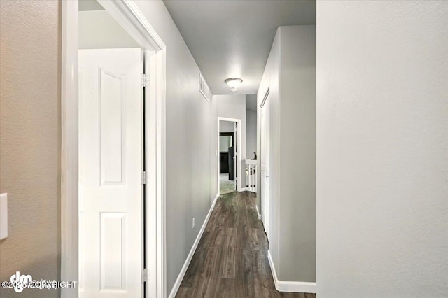 1320 S Felton St, Palmer, AK 99645 - hallway with dark wood-style floors and baseboards