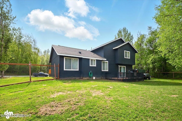 1320 S Felton St, Palmer, AK 99645 - rear view of property with a wooden deck