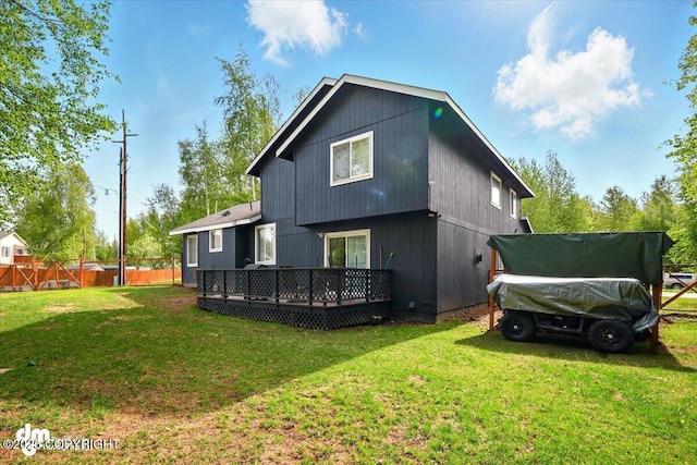 1320 S Felton St, Palmer, AK 99645 - rear view of property with a deck