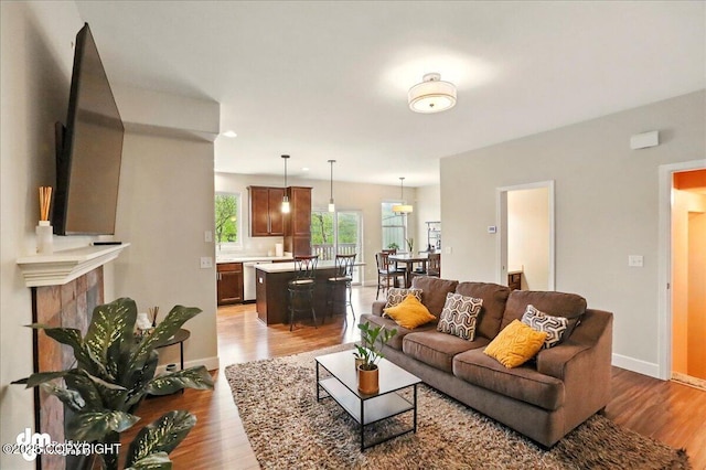 20182 Eagles Nest Ct # 5B, Eagle River, AK 99577 - living area featuring wood finished floors and baseboards