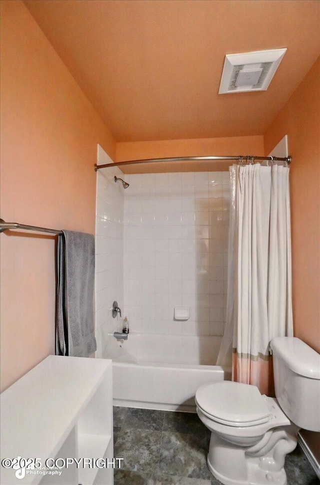 20182 Eagles Nest Ct # 5B, Eagle River, AK 99577 - full bath featuring toilet and shower / tub combo with curtain