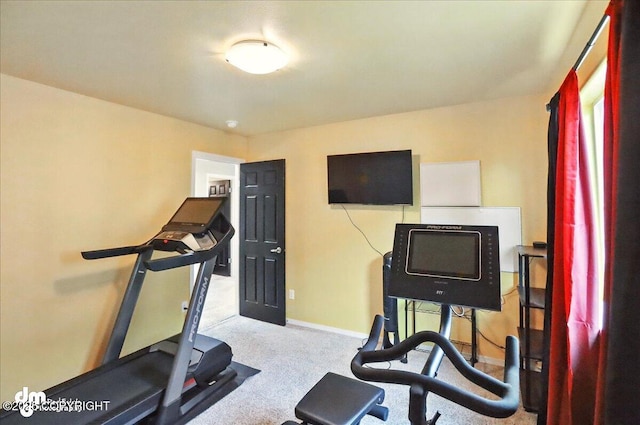 20182 Eagles Nest Ct # 5B, Eagle River, AK 99577 - exercise area with carpet flooring and baseboards