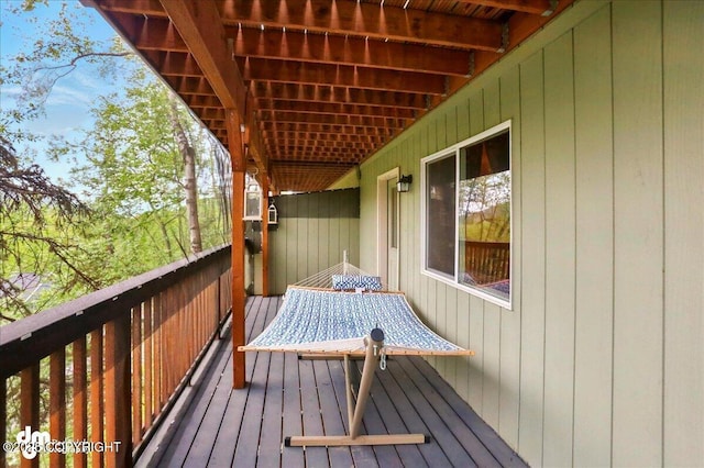 20182 Eagles Nest Ct # 5B, Eagle River, AK 99577 - view of wooden deck