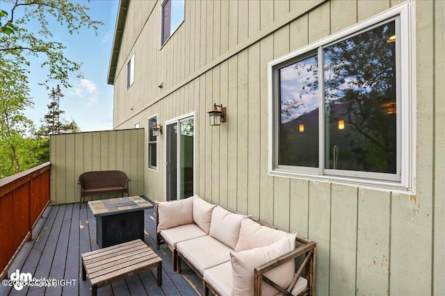 20182 Eagles Nest Ct # 5B, Eagle River, AK 99577 - wooden terrace featuring outdoor lounge area