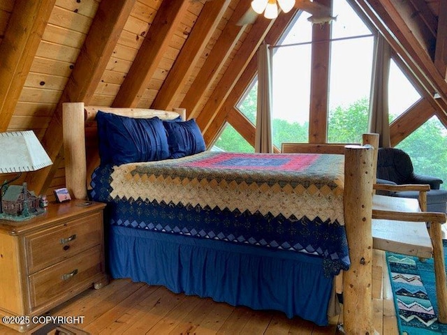 2525 Sterling Hwy, Homer, AK 99603 - bedroom featuring light wood-style floors and wooden ceiling