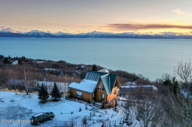 2525 Sterling Hwy, Homer, AK 99603 - aerial view of property and surrounding area featuring a water and mountain view