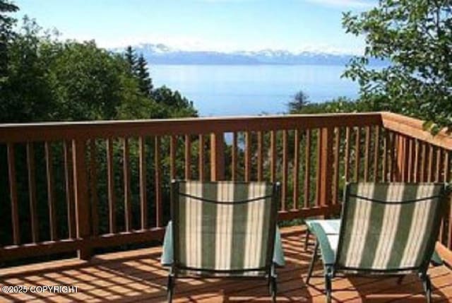 2525 Sterling Hwy, Homer, AK 99603 - wooden terrace featuring a water view