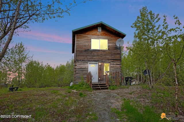 704 S Freeman Way, Big Lake, AK 99623 - view of back of house at dusk