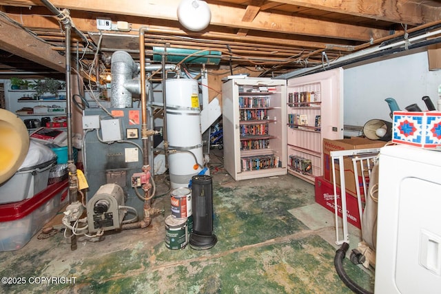 1403 W 34th Ave, Anchorage, AK 99503 - unfinished basement with washer / clothes dryer