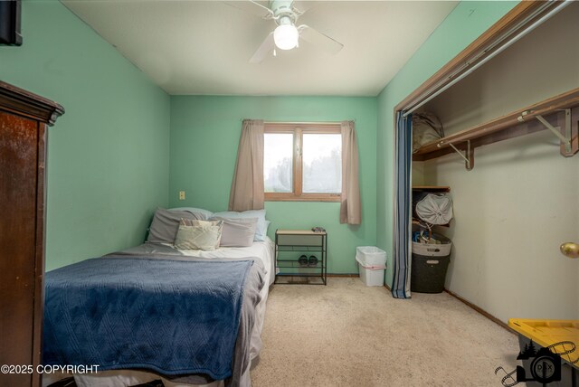 2100 N Palomino Ln, Palmer, AK 99645 - bedroom featuring carpet floors, a ceiling fan, and baseboards
