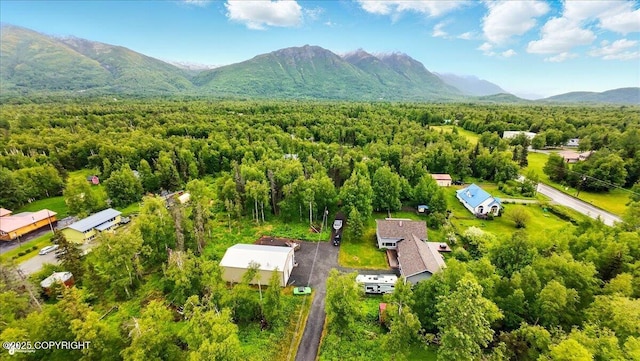 655 N Smith Rd, Palmer, AK 99645 - drone / aerial view of a mountainous background and a forest