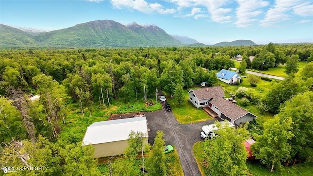 655 N Smith Rd, Palmer, AK 99645 - view of subject property featuring a mountainous background and a forest