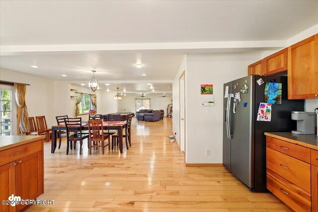4588 Gold Mint Dr, Wasilla, AK 99654 - dining space with light wood-type flooring and recessed lighting