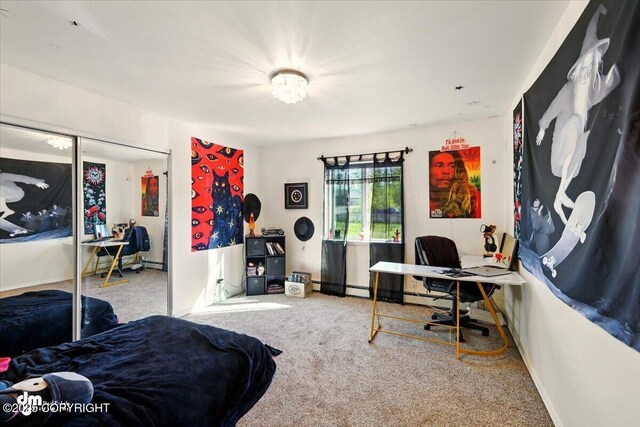 4588 Gold Mint Dr, Wasilla, AK 99654 - carpeted home office with baseboards