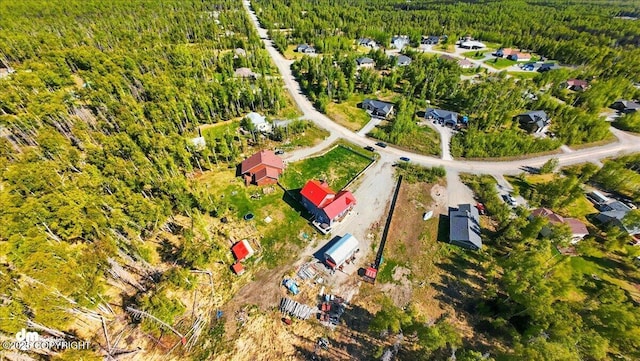 4588 Gold Mint Dr, Wasilla, AK 99654 - aerial view of property and surrounding area with a heavily wooded area