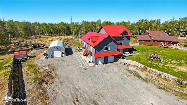 4588 Gold Mint Dr, Wasilla, AK 99654 - aerial view of property and surrounding area featuring a forest