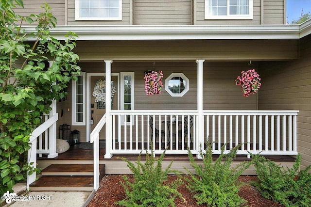 2213 N Tabasco Cat Dr, Palmer, AK 99645 - property entrance featuring a porch
