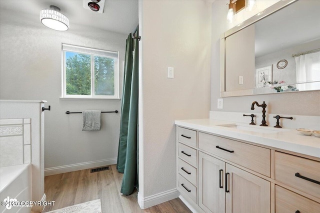 2213 N Tabasco Cat Dr, Palmer, AK 99645 - bathroom with vanity and wood finished floors