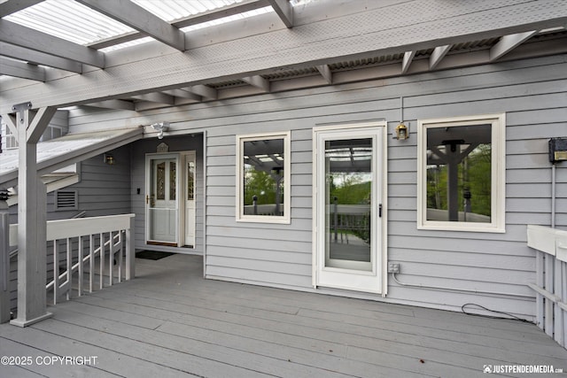 10931 Adanak Cir, Eagle River, AK 99577 - wooden terrace featuring a pergola