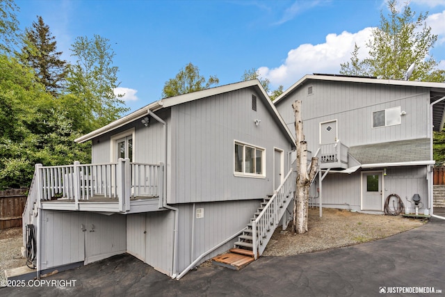 10931 Adanak Cir, Eagle River, AK 99577 - rear view of property with stairs